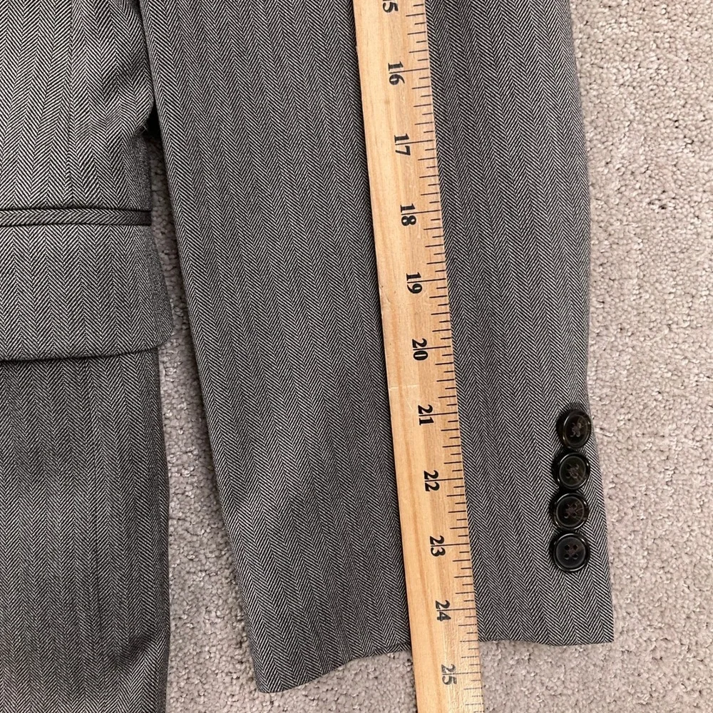 Lauren Ralph Lauren Blazer Mens 40R Gray Herringbone Camel Hair‎ Wool Sport Coat